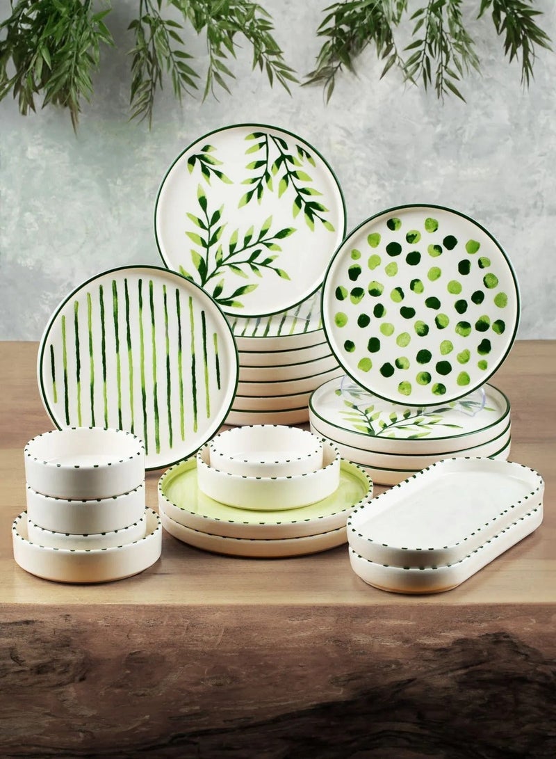 Kitchen Life 22 Piece 12 Person Ceramic Breakfast Set - Image 2